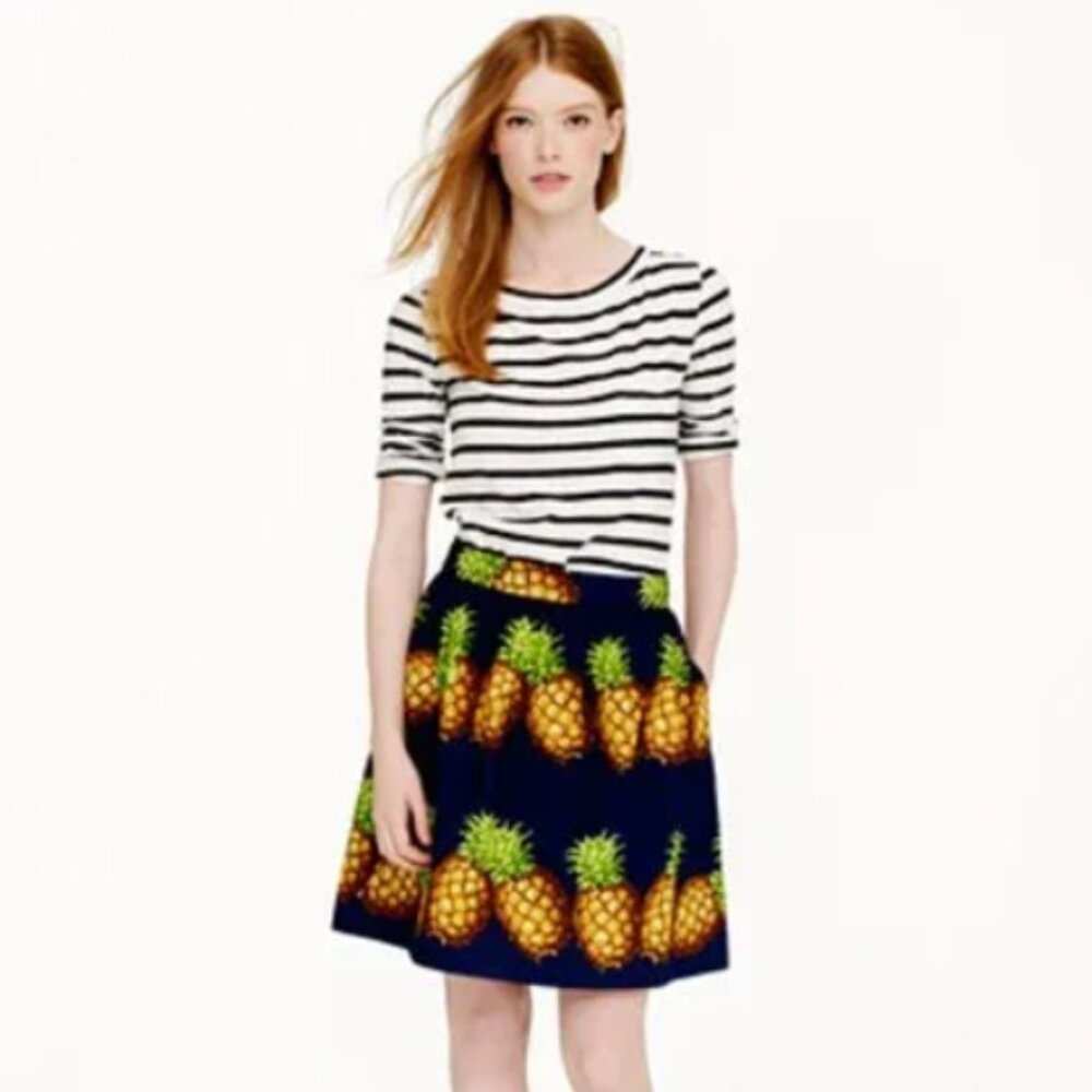J.Crew Ratti Pineapple skirt. Size 6.
